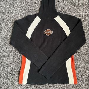 Harley Davidson turtleneck sweater. Size large according to tag.